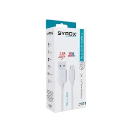 Syrox C107 3.0A 18W ECO Micro USB Şarj & Data Kablosu